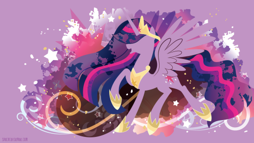 Original book horse and final form!I hadn’t made a unicorn Twilight wallpaper yet, so what bet