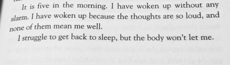 hk-s:  “i have woken up because the thoughts are so loud, and none of them mean