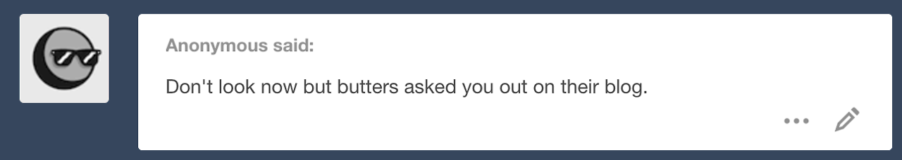 unhinged-pony:Unhinged: ~&lt;3…umm… Timothy you can probably just tell Butters