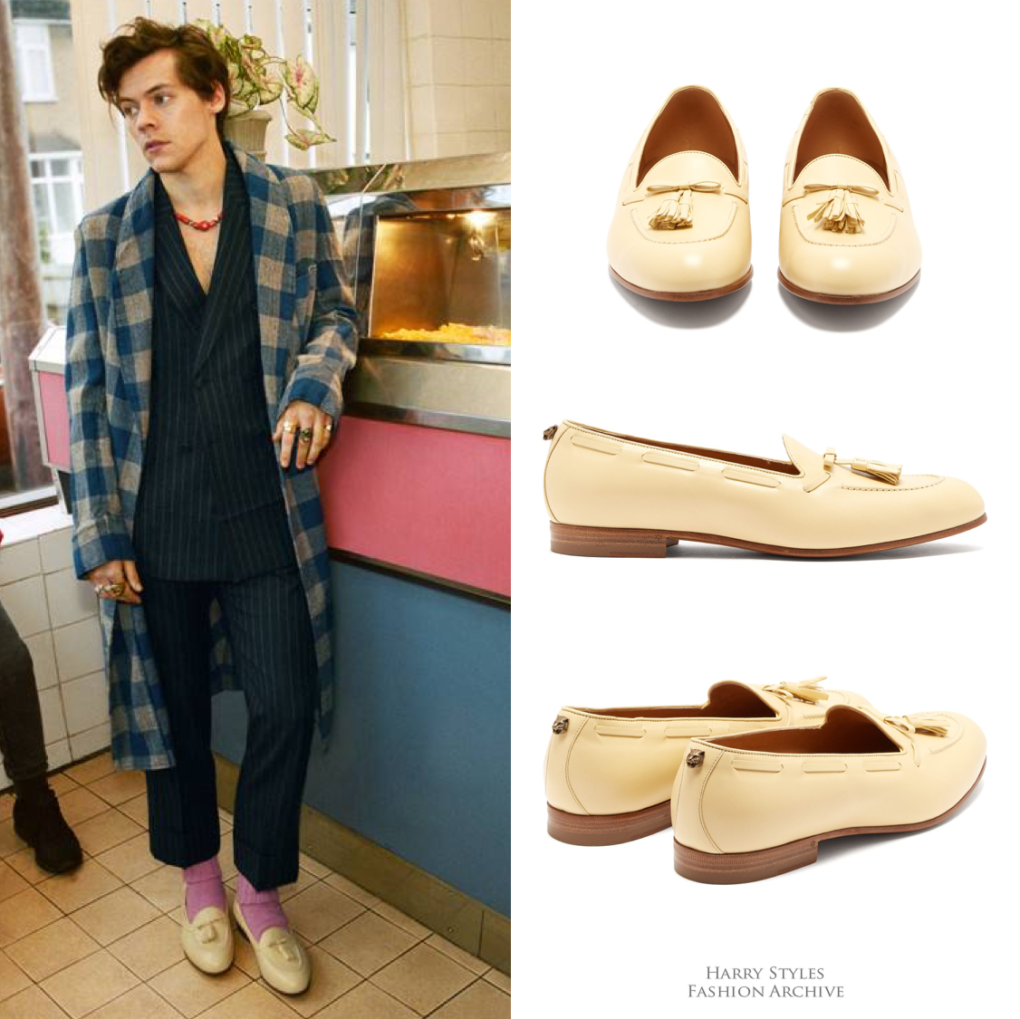 cream gucci loafers