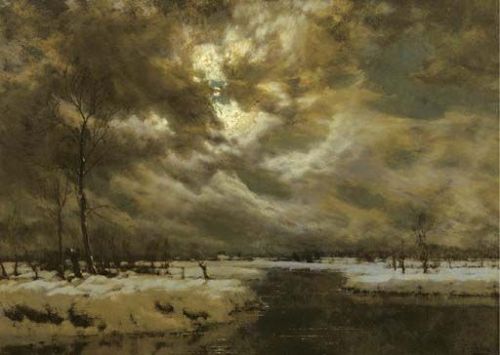 Arnold Marc GorterA moonlit winterlandscape