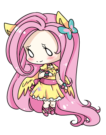 royalcanterlotvoice:  TiniChibi- Fluttershy by Kumaikyu