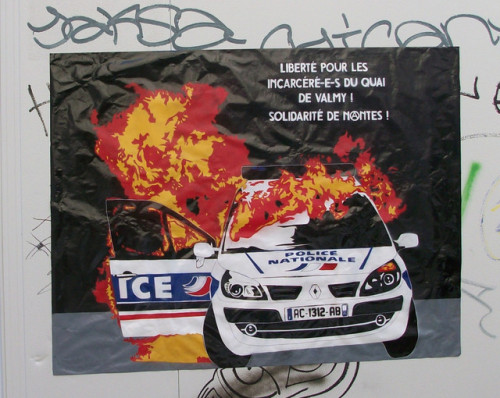 ‘Freedom for the those imprisoned (for the attack on a cop car in Paris on May 16, 2016)Solidarity f
