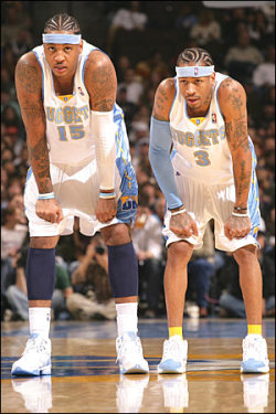 jaszie-j:  Throw back Thursday. Carmelo Anthony and Allen Iverson