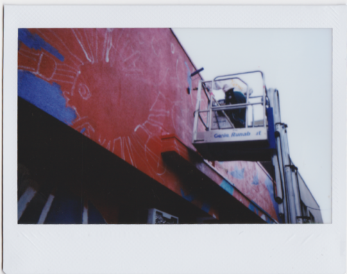 Progress instax from POW! WOW! San Jose 2018. Shot on MiNT Camera’s InstantKon RF70 camera.Artists:H