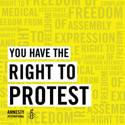 acksultheredhead: amnestyusa: You have the #Right2Protest but you need to stay safe.  PROTEST. SAFELY AND PROPERLY. 