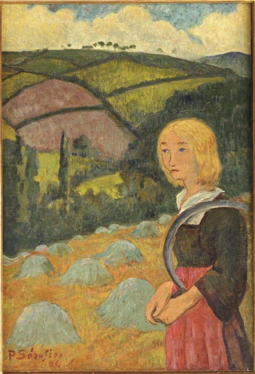 Young Breton Girl and Haystacks, Paul Serusier 