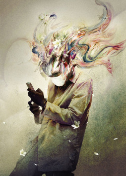 asylum-art-2:  The Beautiful Gloomy Mind of Ryohei HaseRyohei Hase  is a freelance illustrator and artist from Tokyo, Japan. Ryohei’s  paintings are often dark and gloomy but at the same time colorful and  intriguing.