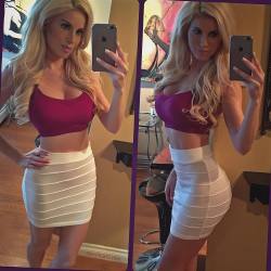 Blonde in a White Skirt