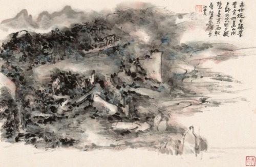 Landscapes, Huang Binhong, 1945, Art Institute of Chicago: Asian ArtGift of Mr.Jiang ErshiSize: 22 &