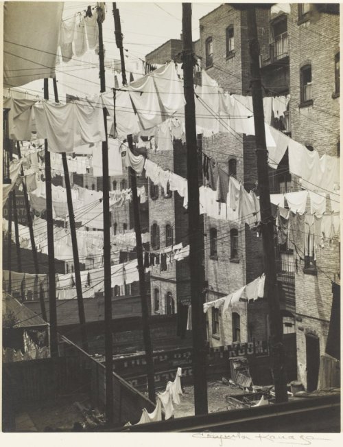 thejewishmuseum: Photographer Consuelo Kanaga took this image of of New York City tenements in 1937. Underlying this fo