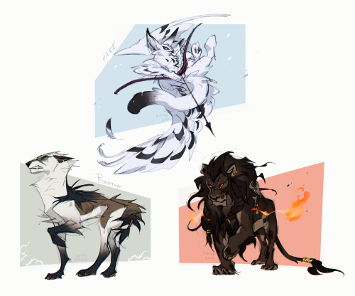 NostalgiaSketch commission examples of my old characters!