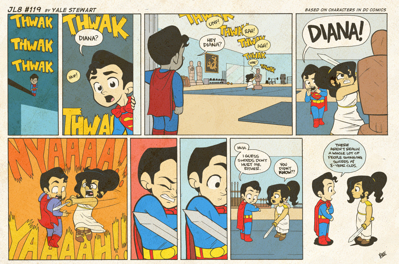 jl8comic:     JL8 #119 by Yale Stewart Based on characters in DC Comics. Creative