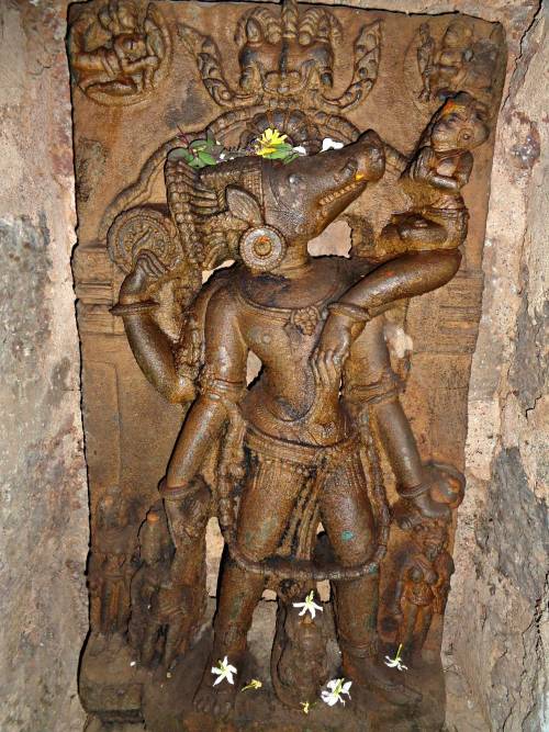 Bhu Varahamurthy as Parsva Devata in Dadhivamana temple in Kuanrpur village, Cuttack, Odisha