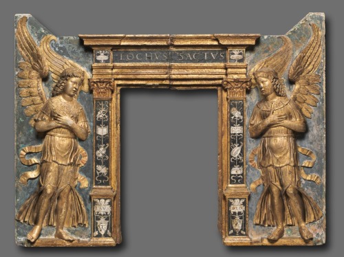 cma-european-art: Tabernacle Relief with Flanking Angels, Tullio Lombardo, c. 1480-1500, Cleveland M