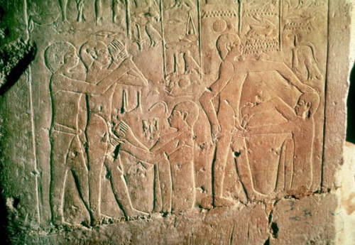 Circumcision sceneIt is a depiction in Ankhmahor’s tomb dating to 6th Dynasty from the reign of king