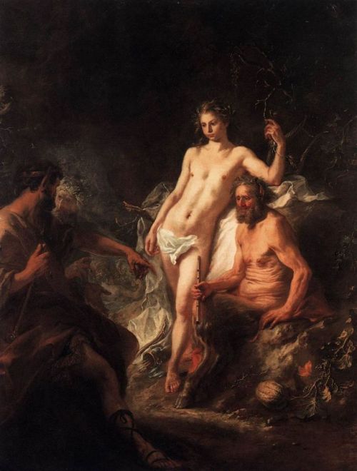 The Judgment of King Midas between Apollo and Marsyas, Martin Johann Schmidt, 1768