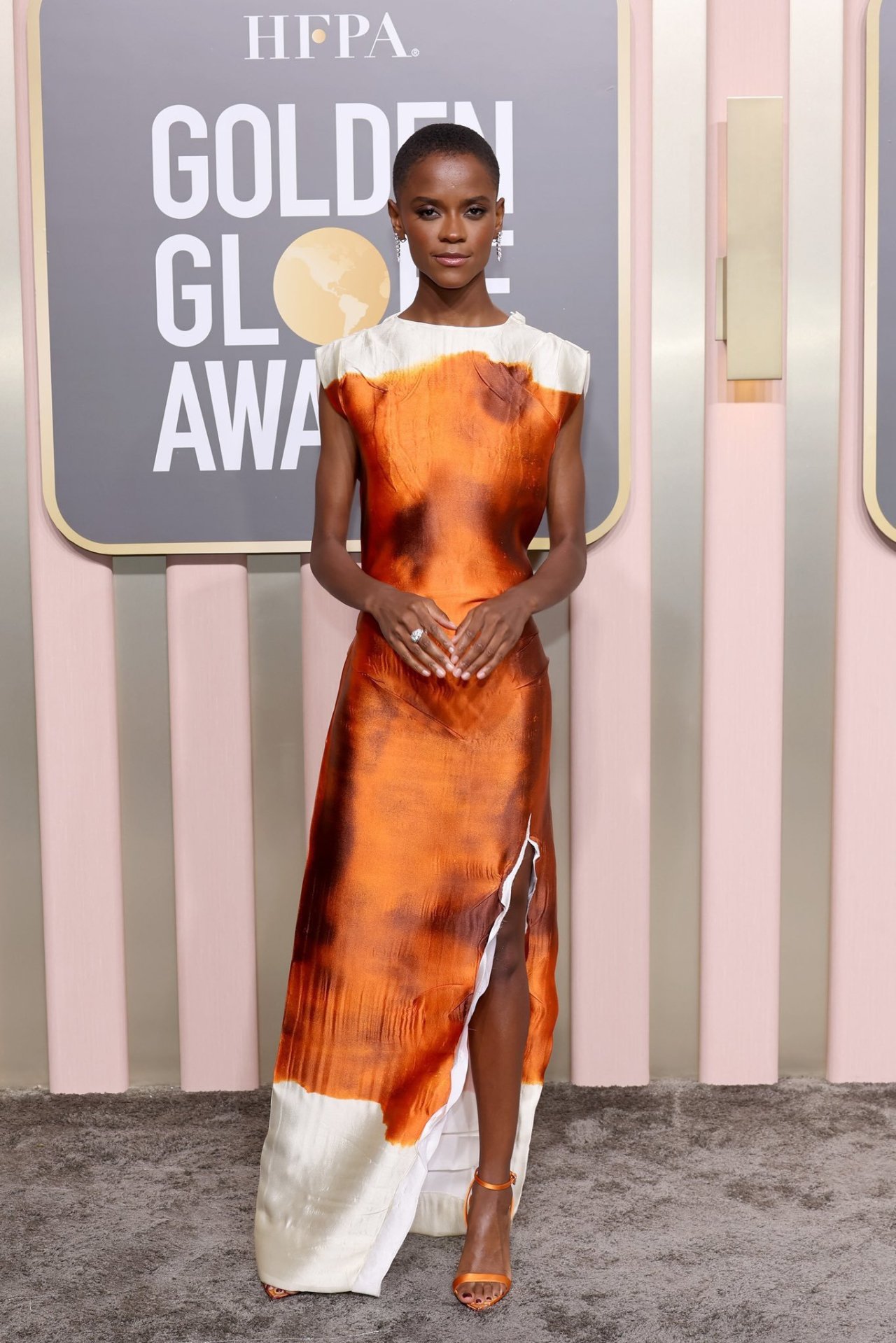 Letitia Wright at theac Golden Globes