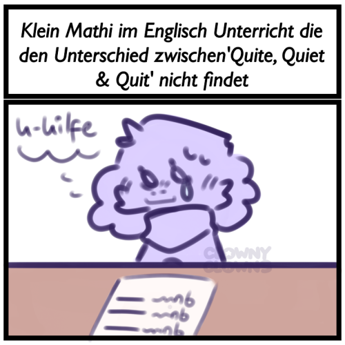 : Little Mathi In English Class Who Can't Find The Difference Between 'Quite, Quiet & Quit'
