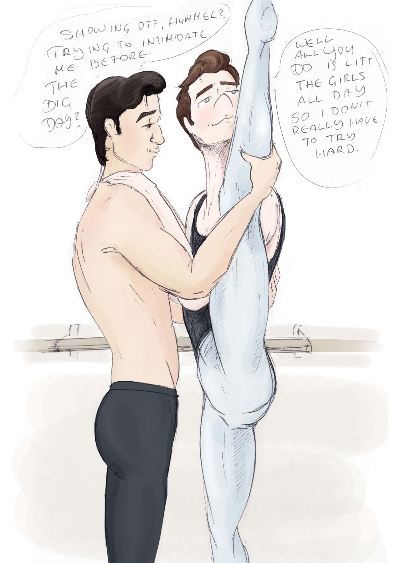 tacogrande:  animateglee:  I heard ballet Klaine and couldn’t not.  SO NICE TO
