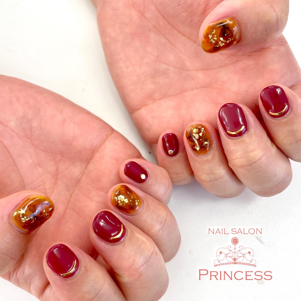 Nailsalon Princess つくばみらい市h様のネイル べっ甲ネイル