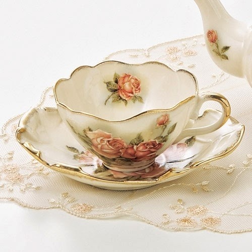 Lynn s fine china cup and saucer floral swirl design