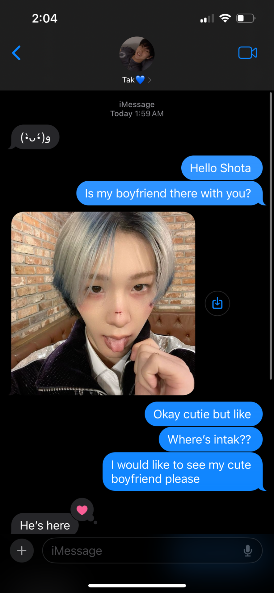 Intak P1h Messages As Your Bf Ft Soul