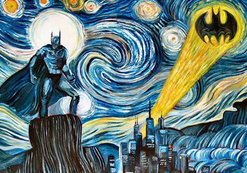 daily-superheroes:  The Starry Dark Knighthttp://daily-superheroes.tumblr.com/ begmetocome This made me think of you! :)  i love when i pop up in your mind with those things !hahahahhaha amazing ! i need it in my living room ! 