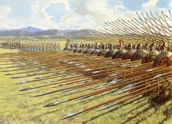 unrepentantwarriorpriest:  seniorinternaut: “Phalanx” by historical and fantasy master, Angus McBride   Warrior Culture : Ancient GreekSubculture : Hoplite