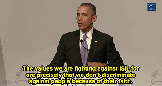 solacekames:safelov:micdotcom:Watch: Obama points out the hypocrisy in the U.S. governors and politicians refusing Syria