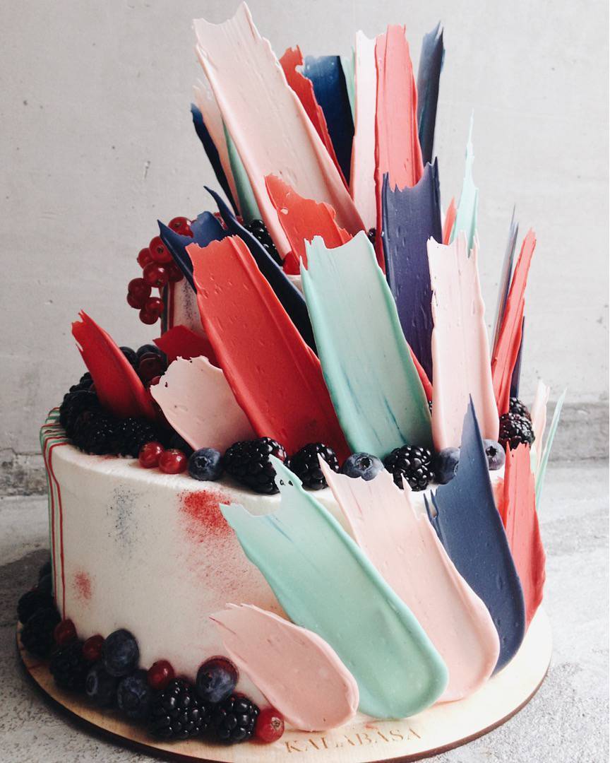 sosuperawesome:  Brushstroke Cake Art by Kalabasa Bakery on InstagramFollow So Super