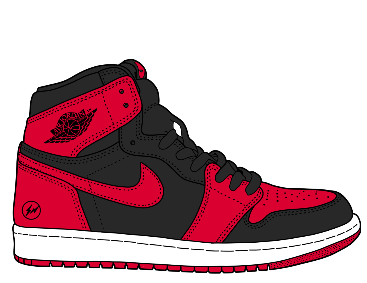 STEAK3RS™ - Air Jordan 1 Retro Hi OG x Fragment “Reds”