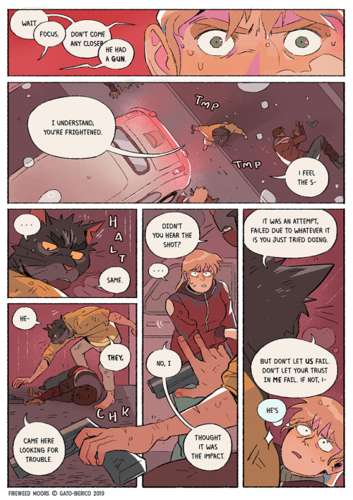 fireweedmoorscomic:Phase One - Page 50We’ve reached half a hundred pages!! We’ve also reached Pike h