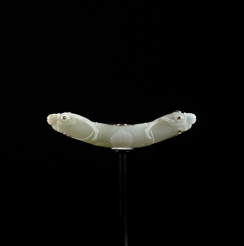 Crutch Handle (zafar takiya) Object Name: Handle Date: ca. 1650 Geography: North India Medium: Jade,