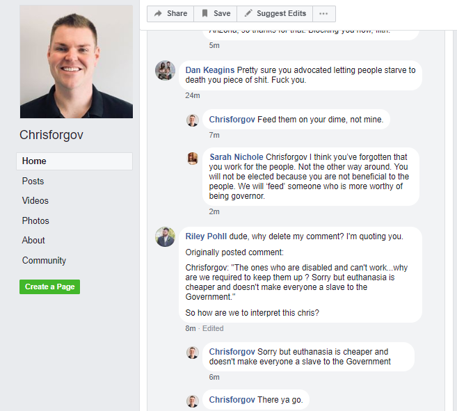 The guy running for Gov of Ok thinks any disabled person who can’t work should
