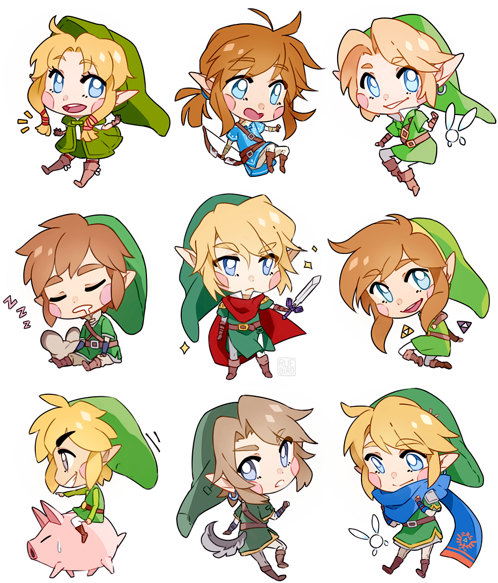 ruebird:a bunch of assorted link cheebs! plus one linkelle cus her design is qt (