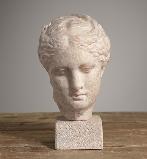 hismarmorealcalm: Bust of Greek Goddess Hygieia   via restorationhardware.com