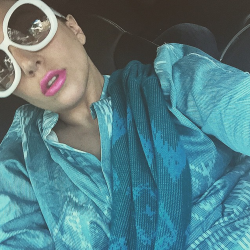 ladyxgaga: @ladygaga: Thank god for these Baha East comfy fashions. This car ride is so long I’d usually need a costume change.