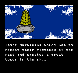 the-ankle-rocker:  Crystalis - NES - SNK: Black screens, white text. Not much more… but it still gives me chills. I love this game.