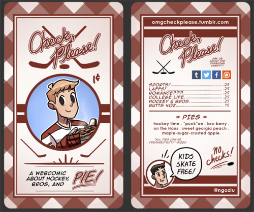 omgcheckplease:Check, Please! convention flyer cards 2016