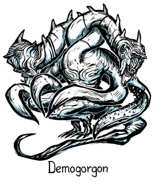 The Demogorgon is a gonzo chimeric Demon Lord, ranking among the most powerful monsters in Dungeons 