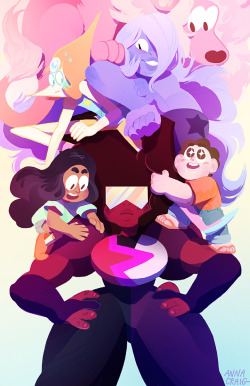 killapede:  hey hello!!! I am gonna be at supercon in miami FL next week so I have been working on a couple of prints!!!! HERE’S MY FAV MOMS N FRIENDS im rly jacked up on steven bomb and i hope u are too