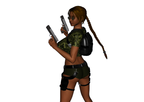 new lara croft model, with new materials, gives her a more authentic look :)