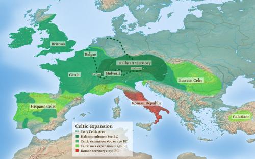 mapsontheweb: Maximum extent of Celts before the expansion of Rome.That small group of Celts in Anat