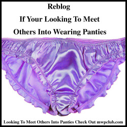 panties-and-guitars:  pantycouple:  Wearing panties feels so good, and being around other men wearing panties whether in person or online feels even better. Its nice having friends who wear panties. Reblog this if your looking to meet other men wearing