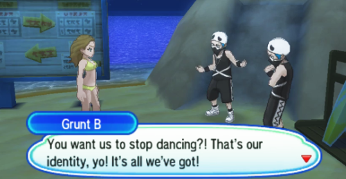 xyzbandit:  theothin:  stars-and-bites:  chasekip:  let them dance  Let them dance for mantine  this isn’t even the best part of this scene she was telling them team skull members are banned from mantine surfing, because they keep trying to dance while