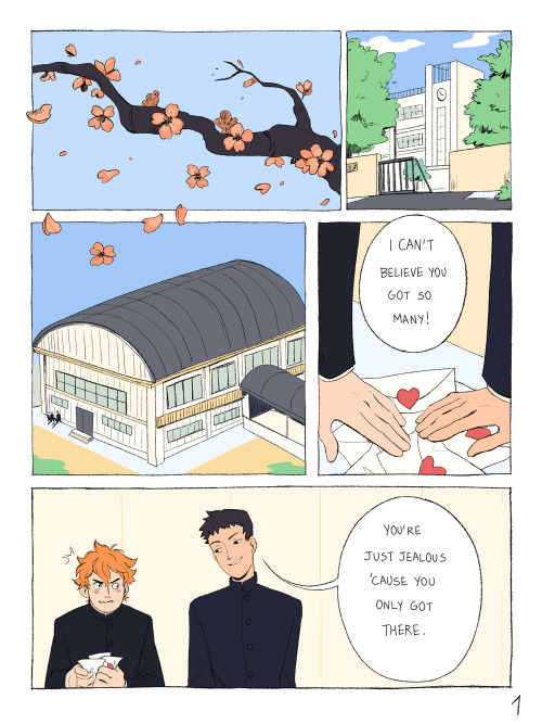 norainacad: kagehina comic that i made! i wanted to do something based on their graduation and that 