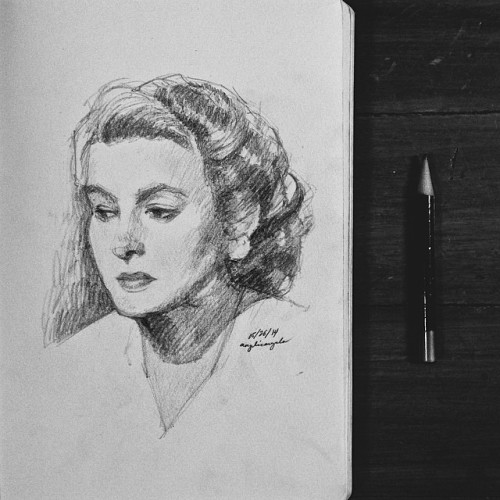 “Here’s looking at you, kid.” Quick sketch! It’s been a while. #art #drawing #casablanca