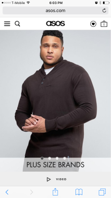 sevenonetree:  ASOS new 6'6" plus size