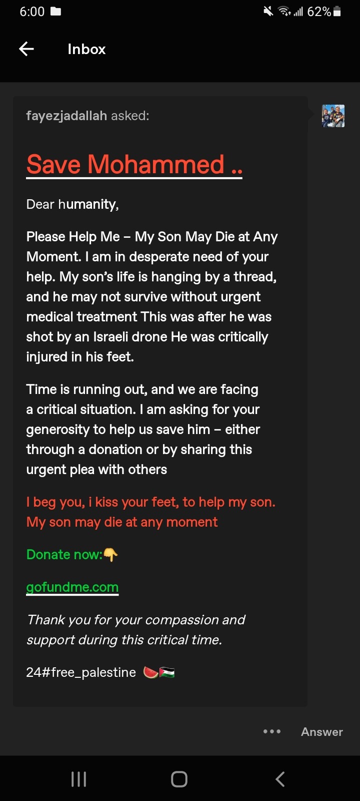 I Don't Know This Person, I Don't Know Their Name, But They're Sending Messages To Try And Save Their